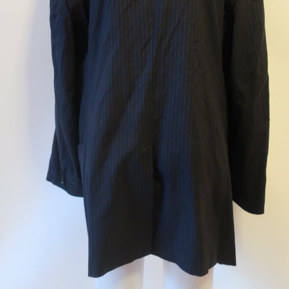RENE LIZARD PINSTRIPE WOOL BLAZER JACKET 44 L * - Picture 13 of 16